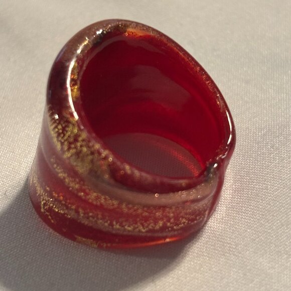 Murano Glass Ring - Size 6.5 - Picture 2 of 4